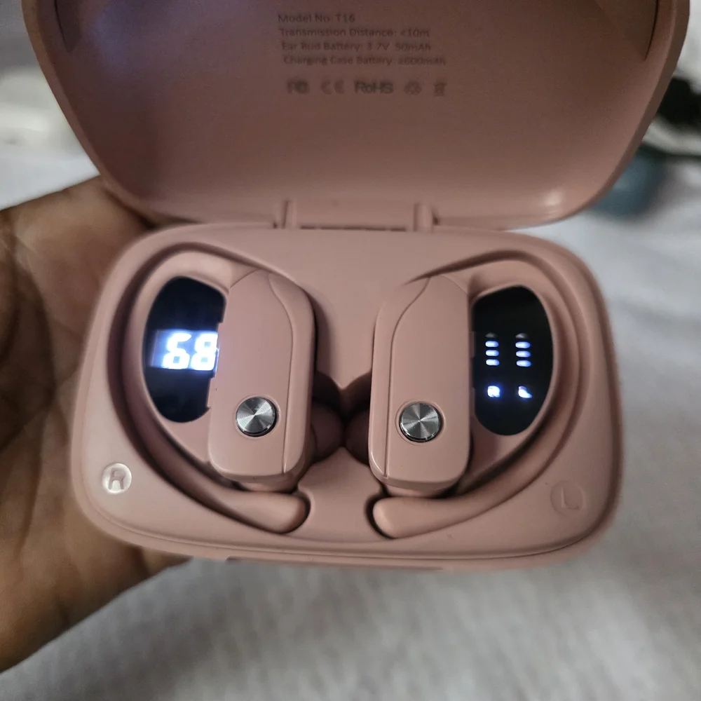 Wireless Earbuds with Charging Case - Pink